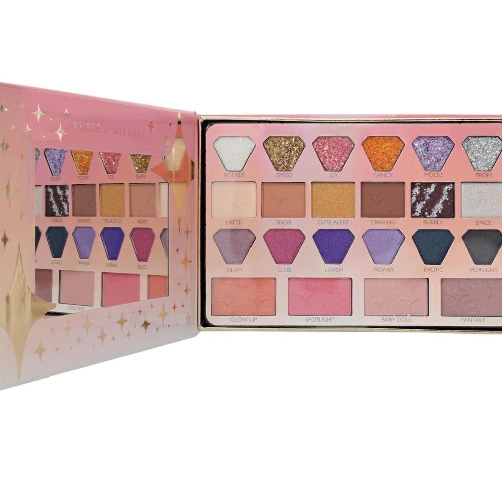 Pink and Gold Eyeshadow Palette with Vibrant Shades